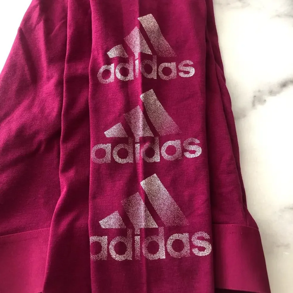 Adidas Holiday Tights Power Berry Fuchsia legging cotton blend